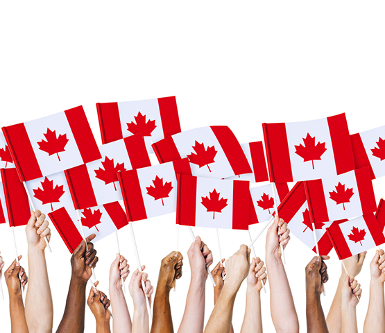 canada flags